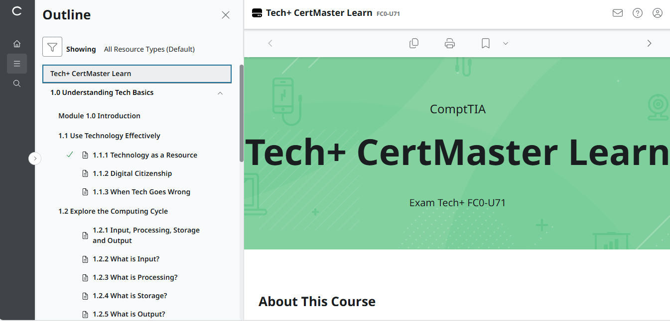 CertMaster Learn – Tech+ (V6) – (New Account ) 2-Month Access