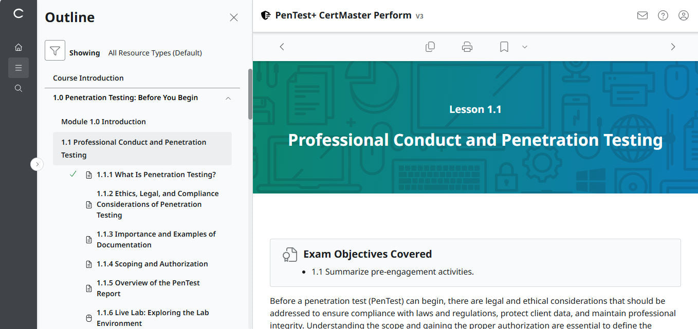 🛒特別オファー - CertMaster Perform for PenTest+ PT0-003 (3ヶ月アクセス)