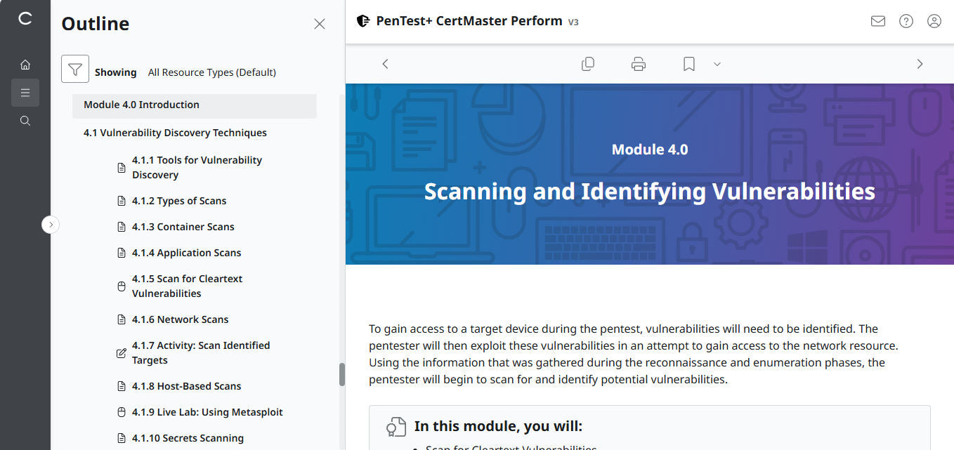CertMaster Perform for PenTest+ PT0-003 (3 Month Access) (🛒Special Offer)