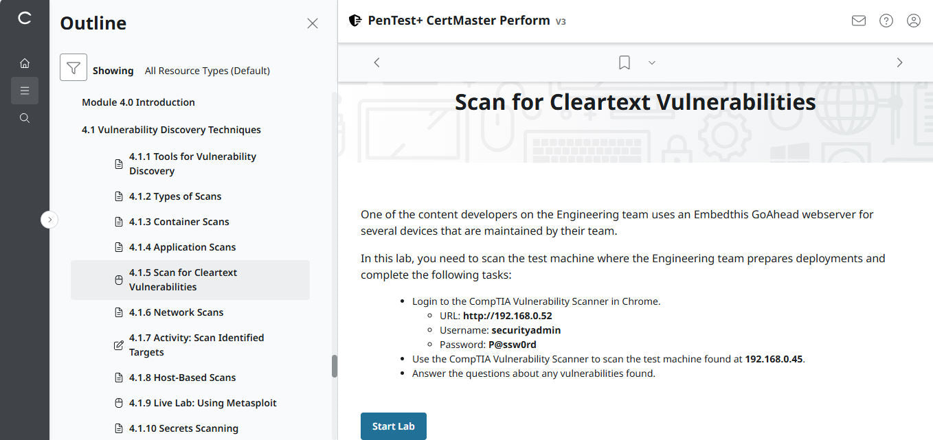 CertMaster Perform CompTIA PenTest+  PT0-003 (V3) (3 Month Access)