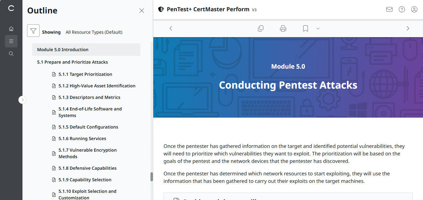 CertMaster Perform for PenTest+ PT0-003 (3 Month Access) (🛒Special Offer)