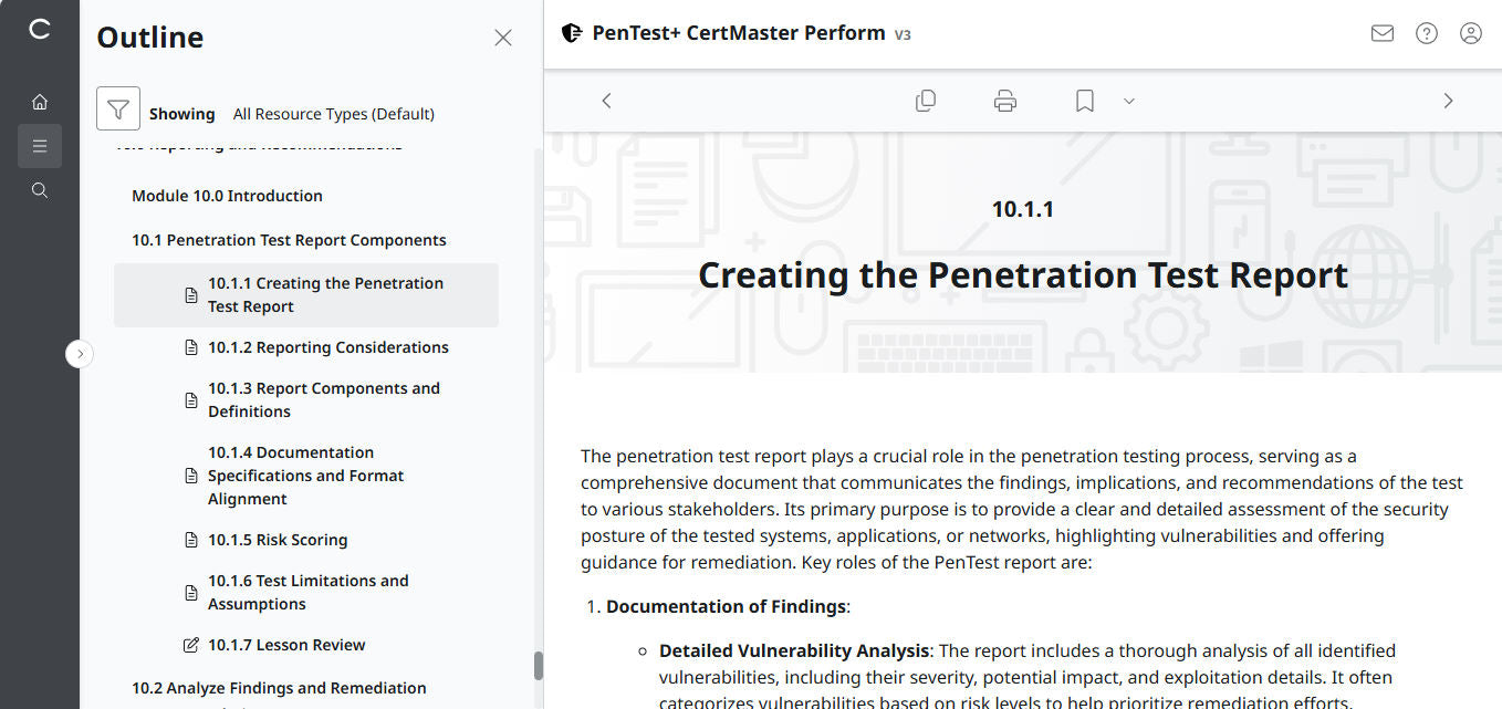 CertMaster Perform  for CompTIA PenTest+ PT0-003 (V3) - 3 Month Access