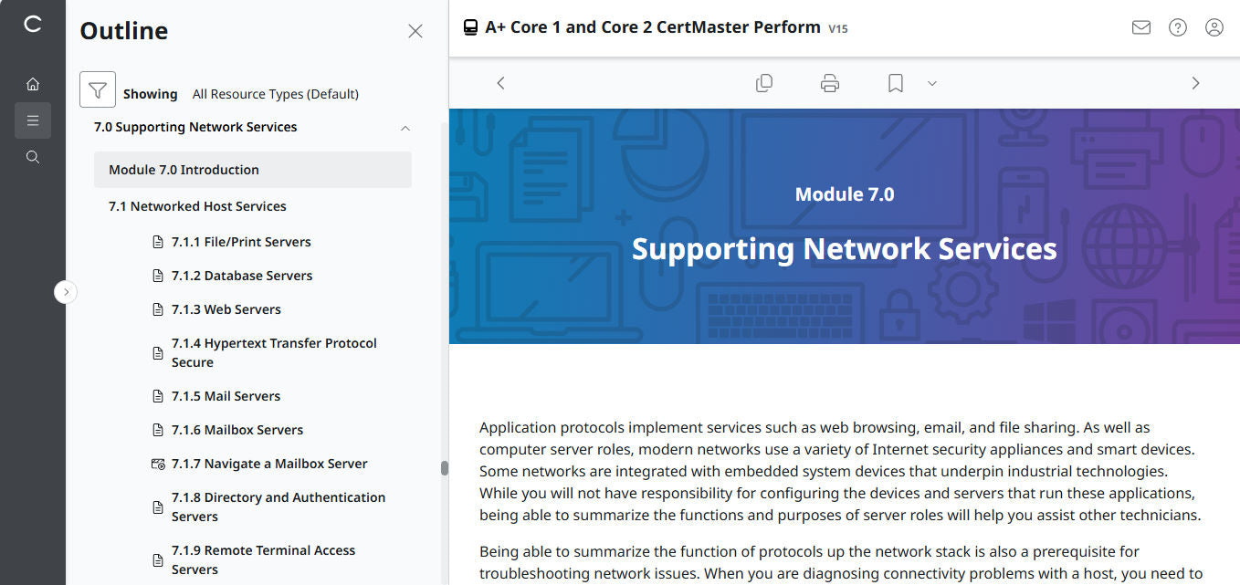 CertMaster Perform   for CompTIA A+ Core 1 & 2 (V15) (4 Month Access)