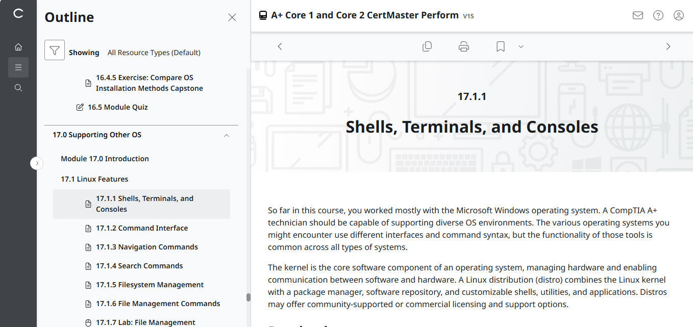 CertMaster Perform   for CompTIA A+ Core 1 & 2 (V15) (4 Month Access)
