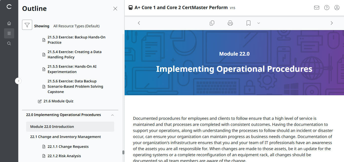 🛒特別オファー - CompTIA A+ Core 1 &amp; 2 CertMaster Perform (V15) (4ヶ月アクセス)