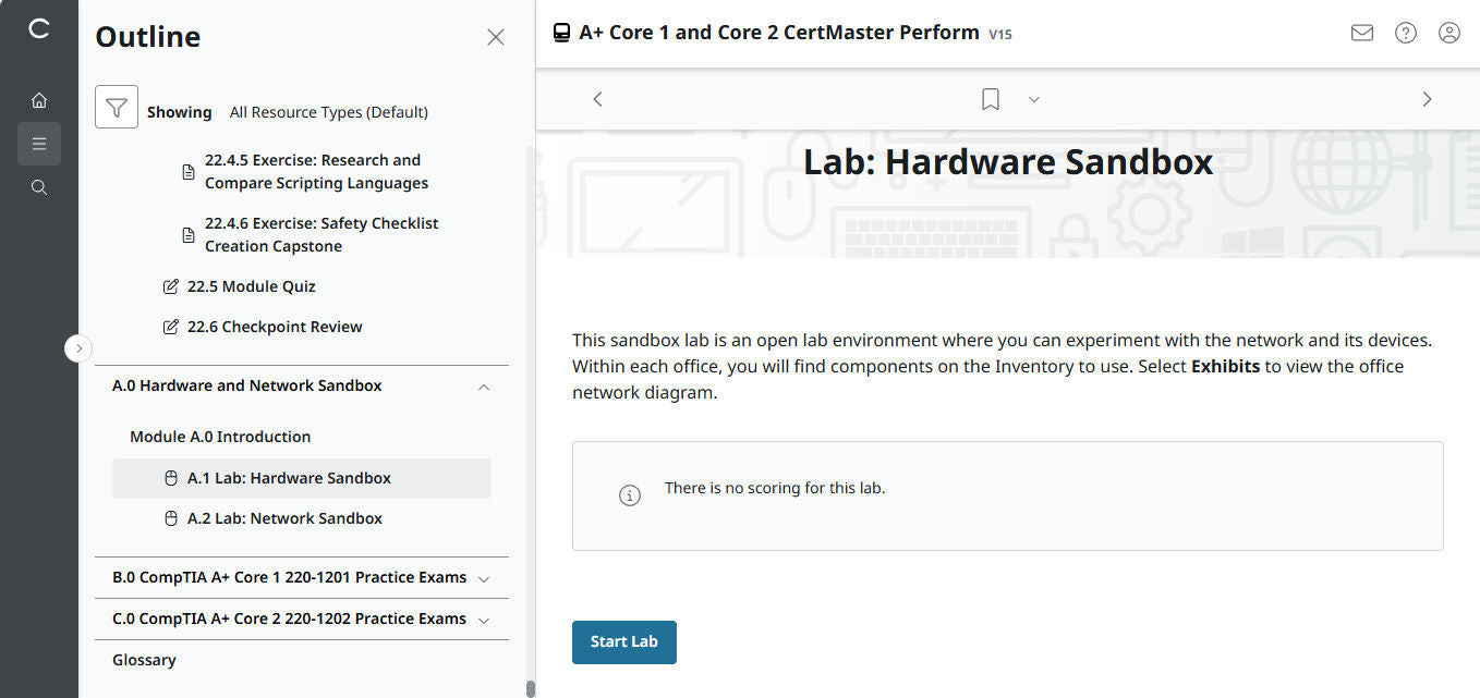 🛒特別オファー - CompTIA A+ Core 1 &amp; 2 CertMaster Perform (V15) (4ヶ月アクセス)