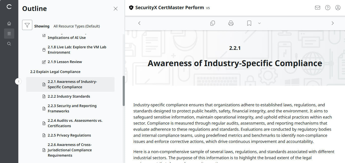 CertMaster Perform for CompTIA  SecurityX CASP+ CAS-005 - 3 Months Access