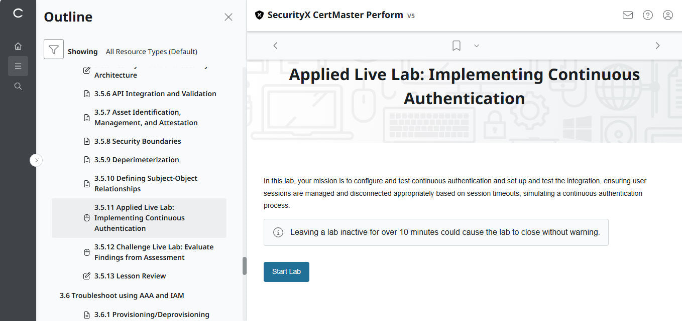 CertMaster Perform for CompTIA  SecurityX CASP+ CAS-005 - 3 Months Access