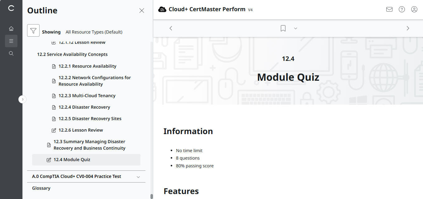 🛒Special Offer -  CompTIA Cloud+ CertMaster Perform (CV0-004) – 3-Month Access